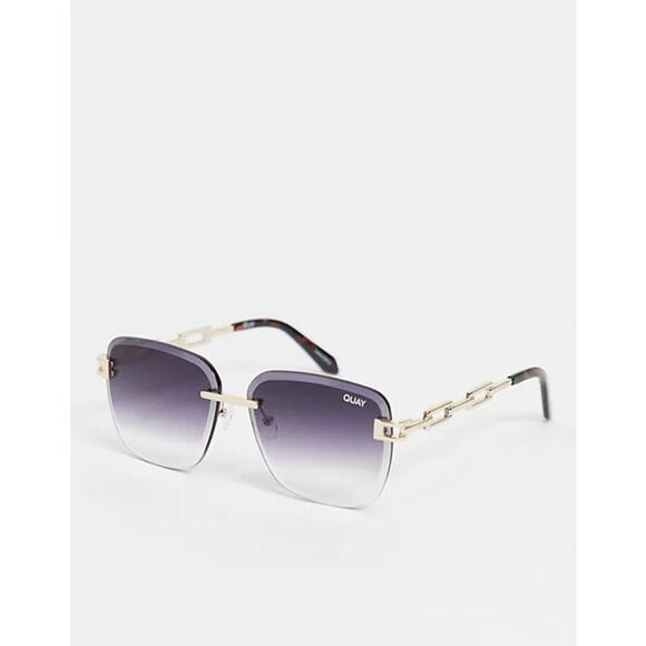 Quay Australia No Cap Gold Fade Rimless Sunglasses main image 9